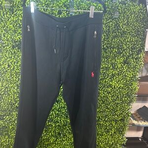 Black Sweatpants with Embroidered Polo by Ralph Lauren Size Large